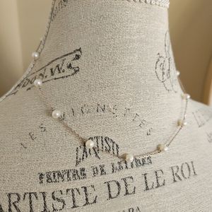 Pearl and sterling silver necklace